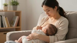 Milchbildung beim Stillen