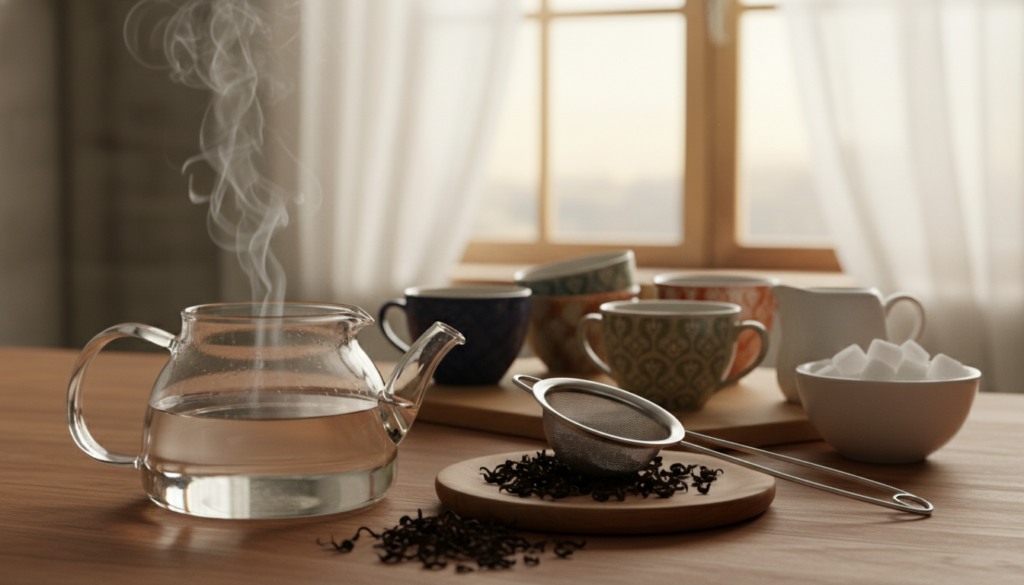 schwarzer Tee Zubereitung